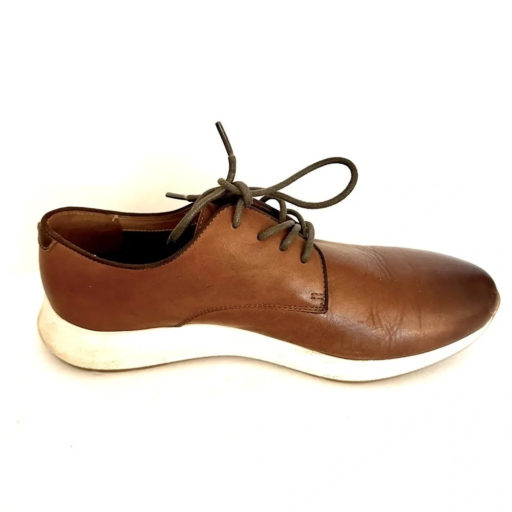 Vince Camuto Eadwine Lace Up Derby Sneakers Men’s Brown Leather Shoe Size 8.5